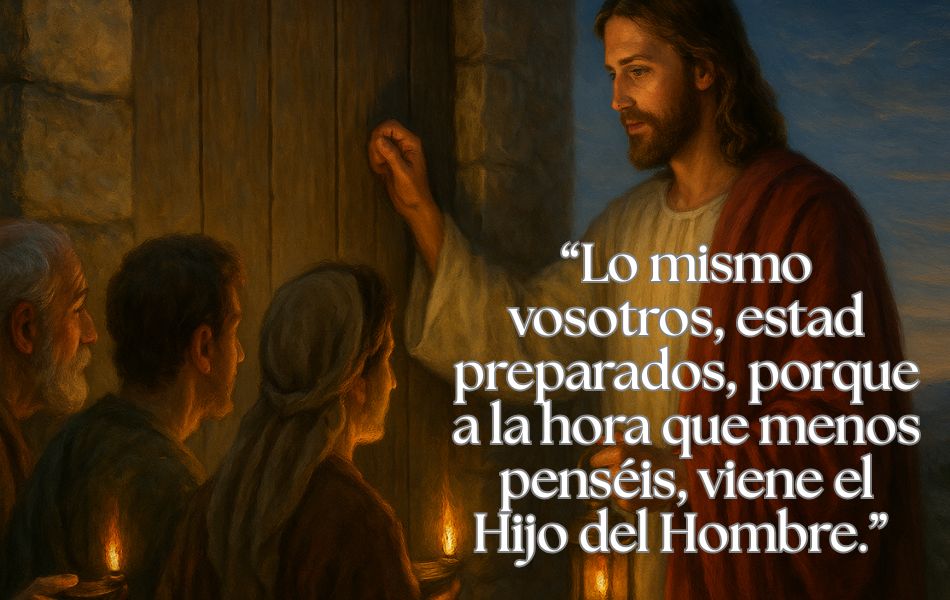 Lo mismo vosotros, estad preparados, porque a la hora que menos penséis, viene el Hijo del Hombre.